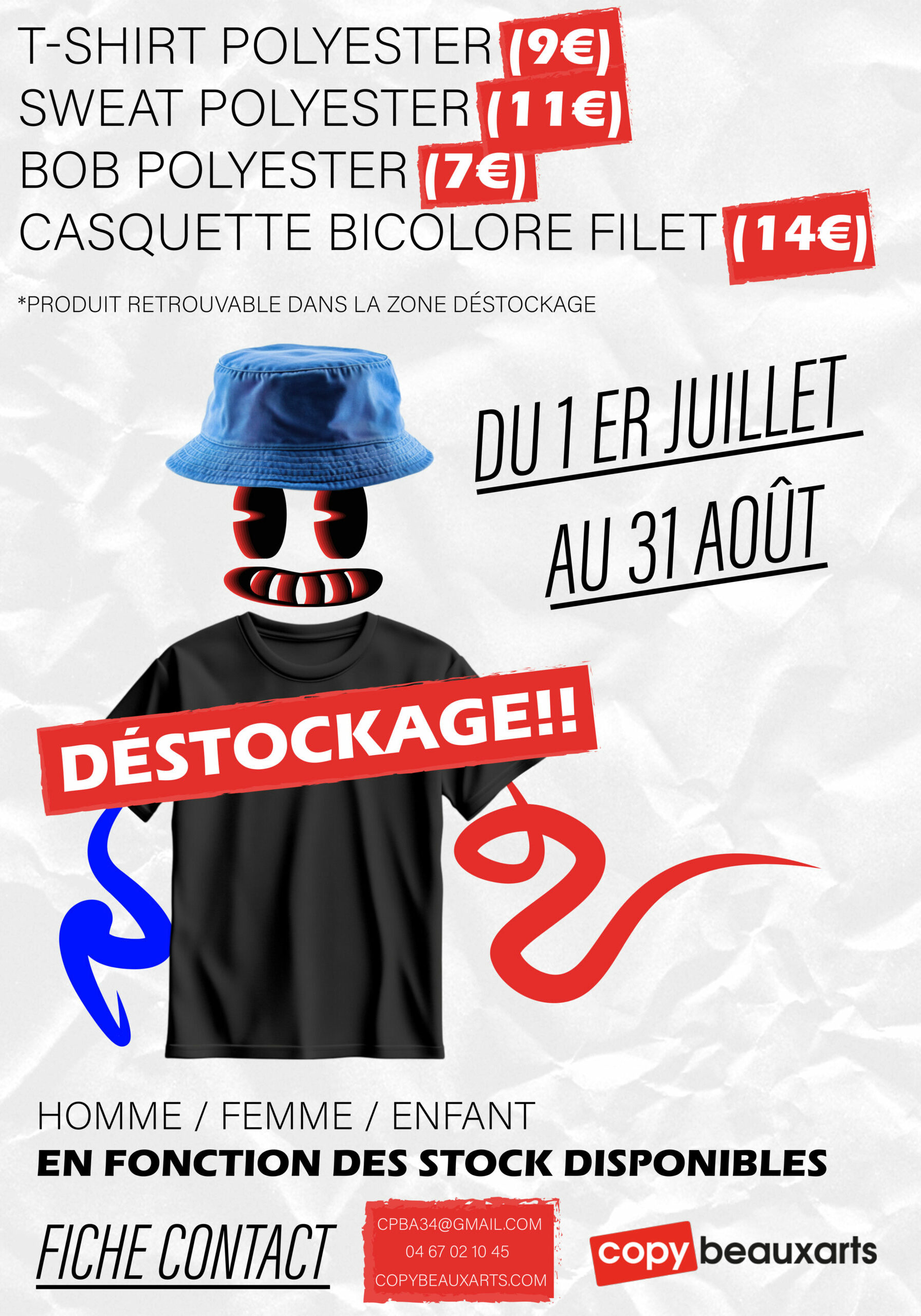 affiche déstockage portrait